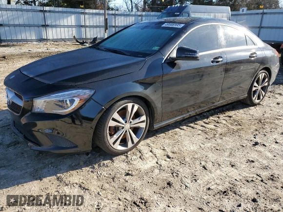 2016 Mercedes-Benz CLA with VIN WDDSJ4EB4GN370281, listed as a Copart auction lot 49586995 with 119,579 mi miles and Salvage Title. Bid and sale history available at carsss.com. Image 1.