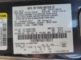 2018 Ford Mustang GT Premium with VIN 1FATP8FF0J5178312, listed as a Copart auction lot 50908785 with 54,660 mi miles and Salvage title. Bid and sale history available at DreamBid. Image 10.