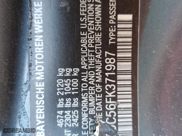 2015 BMW 4 Series 435i xDrive with VIN WBA3R5C56FK371987, listed as a Copart auction lot 88077015 with 0 mi miles and Salvage Title. Bid and sale history available at carsss.com. Image 12.