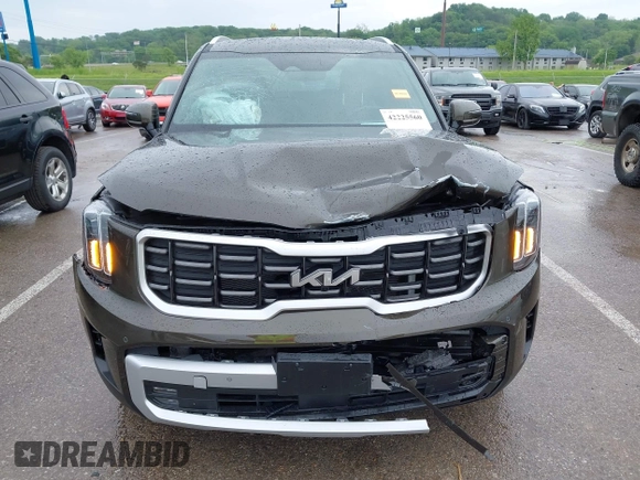 2024 Kia Telluride SX Prestige X-Pro with VIN 5XYP5DGCXRG530586, listed as a IAAI auction lot 42225560 with 7,880 mi miles and . Bid and sale history available at DreamBid. Image 6.
