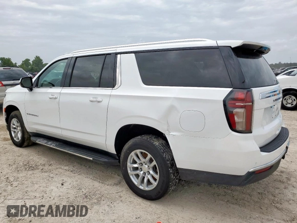 2021 Chevrolet Suburban LT with VIN 1GNSCCKD2MR265366, listed as a Copart auction lot 65439595 with 106,345 mi miles and Salvage title. Bid and sale history available at DreamBid. Image 2.