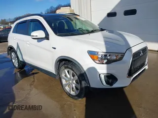 2015 Mitsubishi Outlander Sport 2.4 GT with VIN 4A4AR4AWXFE033631, listed as a IAAI auction lot 41830291 with 115,920 mi miles. Bid and sale history available at carsss.com. Image 1.