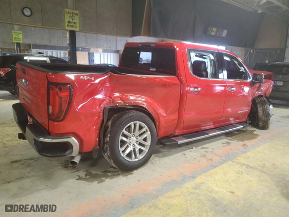 2019 GMC Sierra 1500 SLT with VIN 1GTU9DED5KZ123141, listed as a Copart auction lot 45102115 with 0 mi miles and Salvage Title. Bid and sale history available at carsss.com. Image 3.