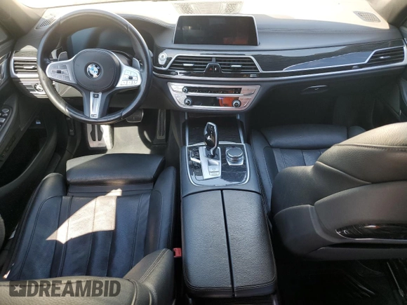 2020 BMW 7 Series 740i with VIN WBA7T2C0XLCD24332, listed as a Copart auction lot 43615885 with 0 mi miles and Clean Title. Bid and sale history available at carsss.com. Image 8.