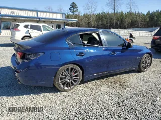 2017 Infiniti Q50 Red Sport 400 with VIN JN1FV7AR7HM870594, listed as a Copart auction lot 46469235 with 70,598 mi miles and Salvage Title. Bid and sale history available at carsss.com. Image 3.