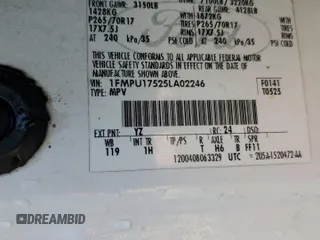 2005 Ford Expedition Eddie Bauer z VIN 1FMPU17525LA02246, wystawiony jako Copart lot #59372255 z przebiegiem 264 839 mil mil oraz Szkoda całkowita • Salvage title. Historia ofert i sprzedaży dostępna na DreamBid. Obrazek 14.