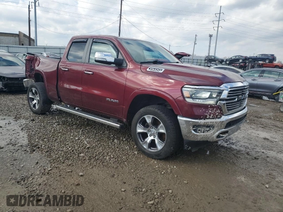2019 Ram 1500 Laramie with VIN 1C6SRFDT5KN830864, listed as a Copart auction lot 46498855 with 63,935 mi miles and Salvage Title. Bid and sale history available at carsss.com. Image 4.