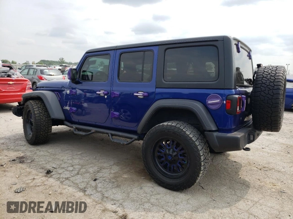 2018 Jeep Wrangler Unlimited Sport с VIN 1C4HJXDG5JW176850, выставлен на аукционе Copart как лот 59404825 с пробегом 99 383 миль миль и Списание • Salvage title. История ставок и продаж доступна на DreamBid. Изображение 2.