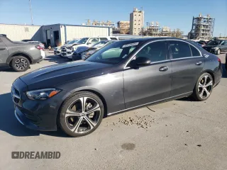 2022 Mercedes-Benz C 300 with VIN W1KAF4GBXNR019715, listed as a Copart auction lot 49168885 with 47,596 mi miles and Salvage title. Bid and sale history available at DreamBid. Image 1.