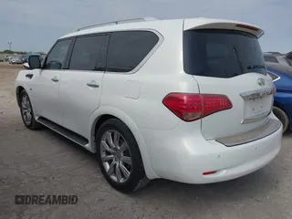 2014 Infiniti QX80 with VIN JN8AZ2NF1E9552567, listed as a IAAI auction lot 40608266 with 94,809 mi miles. Bid and sale history available at carsss.com. Image 3.