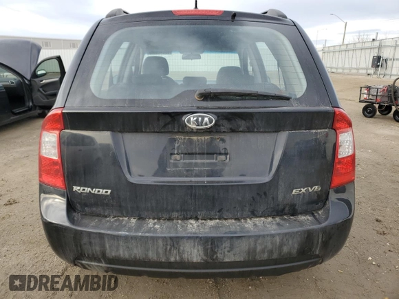 2008 Kia Rondo LX with VIN KNAFG526587200683, listed as a Copart auction lot 52042095 with 207,574 mi miles and Salvage Title. Bid and sale history available at carsss.com. Image 6.