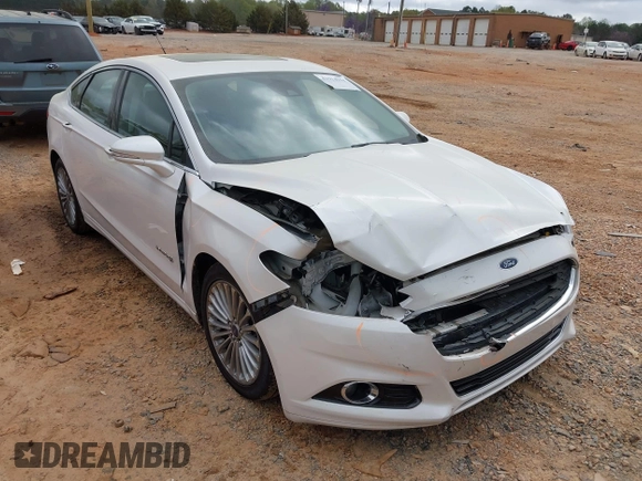 2013 Ford Fusion Titanium Hybrid with VIN 3FA6P0RU2DR308696, listed as a IAAI auction lot 41914944 with 133,710 mi miles. Bid and sale history available at carsss.com. Image 1.