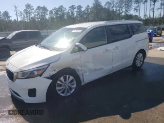 2017 Kia Sedona LX with VIN KNDMB5C18H6331057, listed as a Copart auction lot 46455575 with 93,106 mi miles and Salvage Title. Bid and sale history available at carsss.com. Image 1.