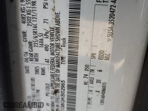 2016 Ford Transit Cargo z VIN 1FTYR2CG8GKB02965, wystawiony jako Copart lot #58747654 z przebiegiem 92 455 mil mil oraz Szkoda całkowita • Salvage title. Historia ofert i sprzedaży dostępna na DreamBid. Obrazek 13.