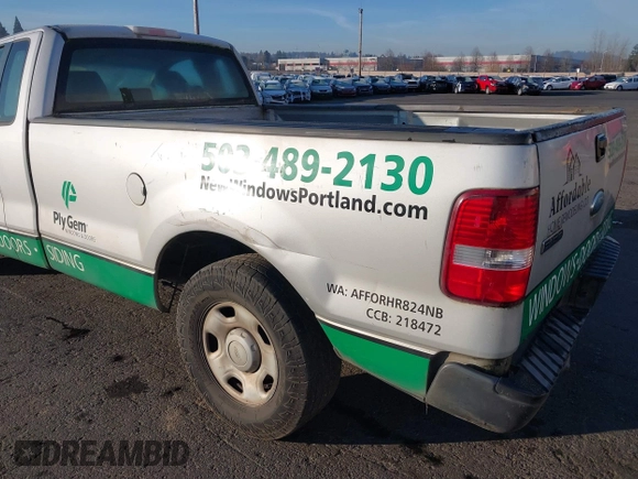 2008 Ford F-150 XL with VIN 1FTRF12258KC54345, listed as a IAAI auction lot 41011640 with 167,840 mi miles. Bid and sale history available at carsss.com. Image 19.