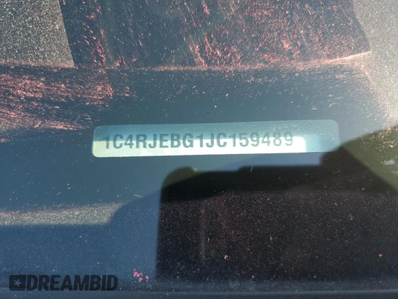 2018 Jeep Grand Cherokee Limited z VIN 1C4RJEBG1JC159489, wystawiony jako Copart lot #53494415 z przebiegiem 155 200 mil mil oraz Szkoda całkowita • Salvage title. Historia ofert i sprzedaży dostępna na DreamBid. Obrazek 13.