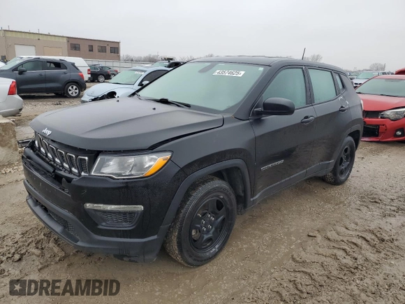 2020 Jeep Compass Sport с VIN 3C4NJCAB5LT224991, выставлен на аукционе Copart как лот 43574625 с пробегом 110 117 миль миль и Списание • Salvage title. История ставок и продаж доступна на DreamBid. Изображение 1.