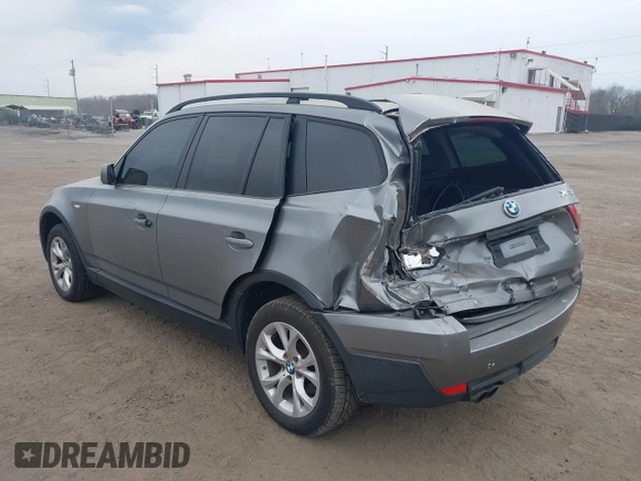 2009 BMW X3 xDrive30i with VIN WBXPC934X9WJ27487, listed as a IAAI auction lot 41677621 with 191,102 mi miles. Bid and sale history available at carsss.com. Image 3.