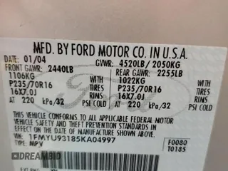 2005 Ford Escape XLT с VIN 1FMYU93185KA04997, выставлен на аукционе Copart как лот 57153325 с пробегом 121 348 миль миль и Списание • Salvage title. История ставок и продаж доступна на DreamBid. Изображение 13.