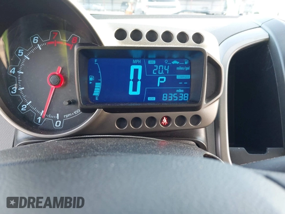 2013 Chevrolet Sonic LT with VIN 1G1JC5SB2D4147595, listed as a IAAI auction lot 41643641 with 83,538 mi miles and . Bid and sale history available at DreamBid. Image 7.
