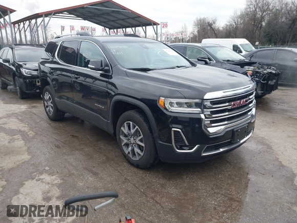 2023 GMC Acadia SLT with VIN 1GKKNML44PZ225872, listed as a IAAI auction lot 41091785 with 21,334 mi miles and . Bid and sale history available at carsss.com. Image 1.
