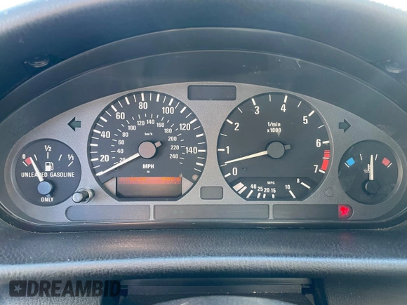 1997 BMW 3-Series 328IC with VIN WBABK8324VET98240, listed as a Copart auction lot 52457785 with 1 mi miles and Clean Title. Bid and sale history available at carsss.com. Image 8.