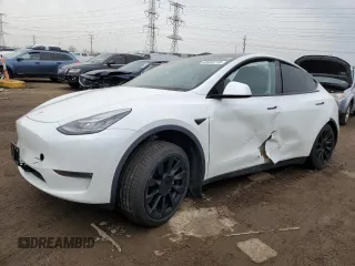 2020 Tesla Model Y Long Range with VIN 5YJYGDEE8LF008346, listed as a Copart auction lot 52863725 with 60,378 mi miles and Salvage Title. Bid and sale history available at DreamBid. Image 1.