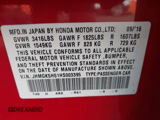 2017 Honda Fit LX with VIN JHMGK5H51HS003395, listed as a IAAI auction lot 41724180 with 93,904 mi miles. Bid and sale history available at carsss.com. Image 9.