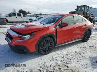 2024 Subaru WRX Premium с VIN JF1VBAH62R9800859, выставлен на аукционе Copart как лот 44771035 с пробегом 7 864 миль миль и Списание • Salvage title. История ставок и продаж доступна на DreamBid. Изображение 1.