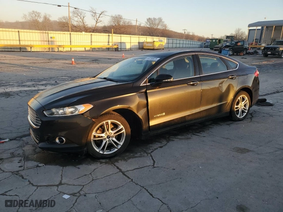 2015 Ford Fusion Titanium Hybrid with VIN 3FA6P0RU4FR197748, listed as a Copart auction lot 46230025 with 132,926 mi miles and Salvage Title. Bid and sale history available at carsss.com. Image 1.
