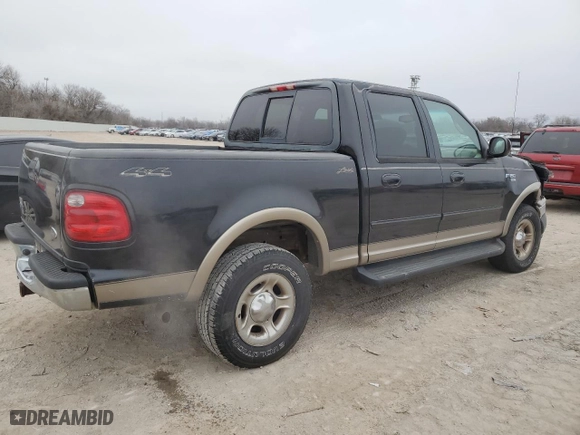 2001 Ford F-150 SuperCrew XLT with VIN 1FTRW08L41KC43045, listed as a Copart auction lot 43634255 with 191,262 mi miles and Salvage Title. Bid and sale history available at carsss.com. Image 3.