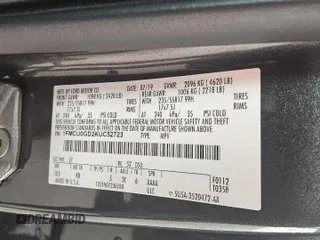 2019 Ford Escape SE with VIN 1FMCU0GD2KUC52723, listed as a Copart auction lot 51259255 with 127,857 mi miles and Clean Title. Bid and sale history available at carsss.com. Image 12.