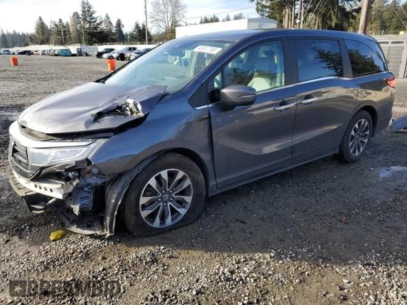 2022 Honda Odyssey EX-L with VIN 5FNRL6H74NB060729, listed as a Copart auction lot 46912765 with 41,023 mi miles and Salvage Title. Bid and sale history available at DreamBid. Image 1.