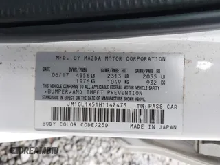 2017 Mazda 6 Grand Touring with VIN JM1GL1X51H1142473, listed as a IAAI auction lot 42234809 with 101,633 mi miles and . Bid and sale history available at DreamBid. Image 9.