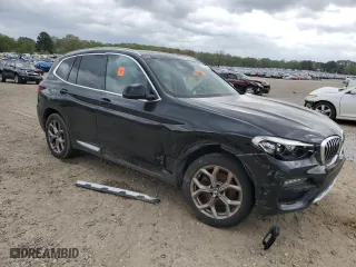 2021 BMW X3 sDrive30i with VIN 5UXTY3C05M9F87947, listed as a Copart auction lot 51312705 with 51,043 mi miles and Salvage Title. Bid and sale history available at carsss.com. Image 4.