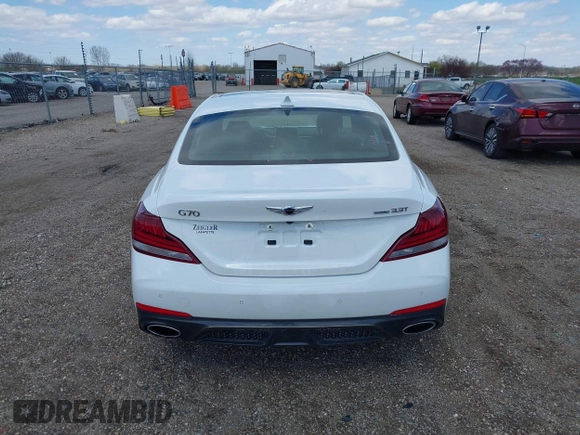 2021 Genesis G70 3.3T with VIN KMTG34LEXMU076278, listed as a IAAI auction lot 41976406 with 44,684 mi miles and . Bid and sale history available at DreamBid. Image 17.
