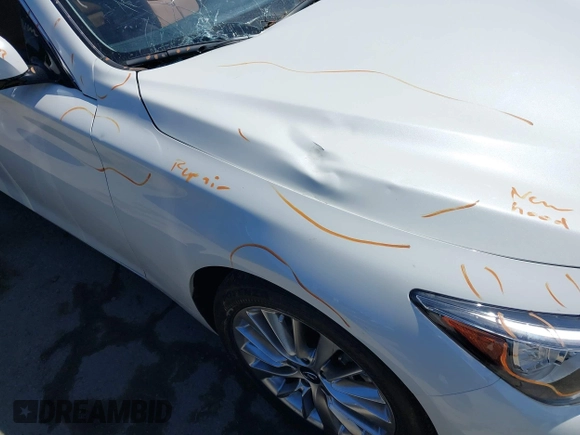 2024 Infiniti Q50 Luxe with VIN JN1EV7BP5RM601925, listed as a IAAI auction lot 42261752 with 1,511 mi miles and . Bid and sale history available at DreamBid. Image 6.