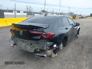 2021 Acura TLX w/A-Spec Package with VIN 19UUB5F57MA006424, listed as a IAAI auction lot 41558729 with 1 mi miles. Bid and sale history available at carsss.com. Image 4.