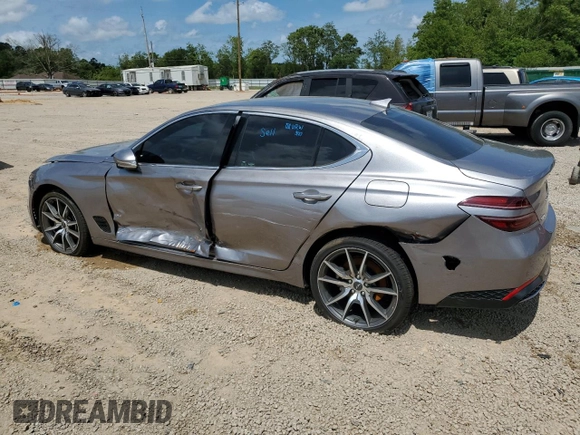 2023 Genesis G70 2.0T with VIN KMTG34TA1PU128155, listed as a Copart auction lot 50875574 with 16,092 mi miles and Non Repairable. Bid and sale history available at DreamBid. Image 2.