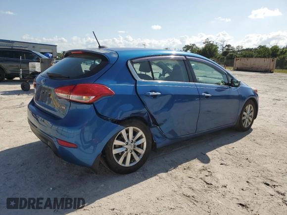 2015 Kia Forte EX with VIN KNAFX5A81F5320234, listed as a Copart auction lot 52598225 with 40,242 mi miles and Salvage Title. Bid and sale history available at DreamBid. Image 3.