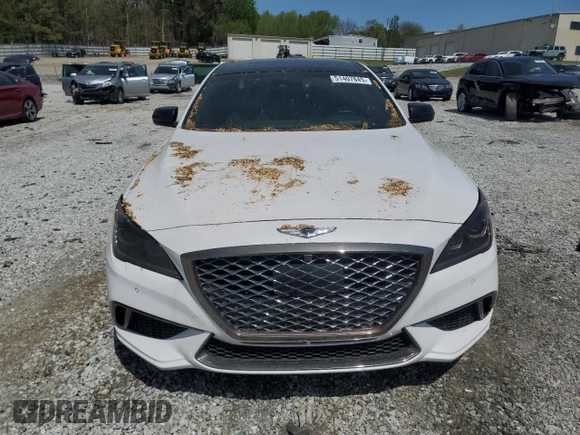 2019 Genesis G80 3.3T Sport with VIN KMHGN4JBXKU301437, listed as a Copart auction lot 51407845 with 55,678 mi miles and Salvage Title. Bid and sale history available at carsss.com. Image 5.
