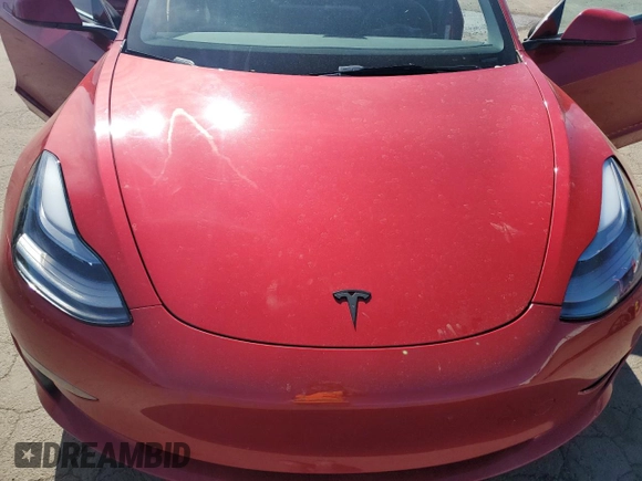 2023 Tesla Model 3 with VIN 5YJ3E1EAXPF598079, listed as a Copart auction lot 55199405 with Not provided miles and Salvage title. Bid and sale history available at DreamBid. Image 11.