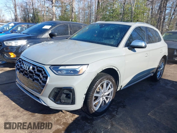 2021 Audi SQ5 Premium Plus with VIN WA1B4AFYXM2026352, listed as a IAAI auction lot 41875342 with 86,474 mi miles. Bid and sale history available at carsss.com. Image 2.