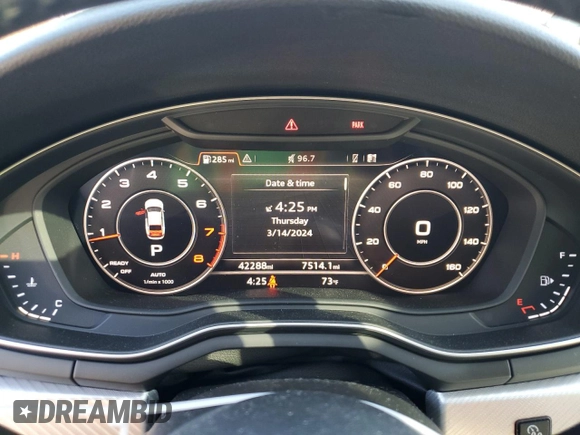 2018 Audi A5 Sportback Premium Plus with VIN WAUBNCF50JA042904, listed as a Copart auction lot 45900394 with 42,288 mi miles. Bid and sale history available at carsss.com. Image 9.