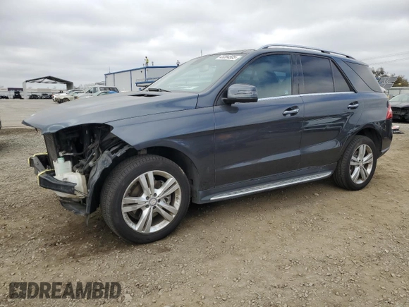 2014 Mercedes-Benz M 350 with VIN 4JGDA2EB9EA414993, listed as a Copart auction lot 43284585 with 163,067 mi miles and Salvage title. Bid and sale history available at DreamBid. Image 1.