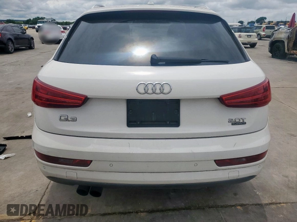 2016 Audi Q3 Premium Plus with VIN WA1EFCFS5GR009808, listed as a Copart auction lot 60688475 with 123,826 mi miles and Salvage title. Bid and sale history available at DreamBid. Image 6.