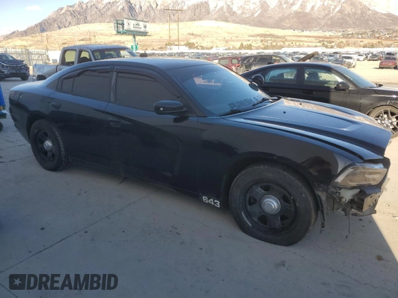 2012 Dodge Charger Police with VIN 2C3CDXAGXCH283033, listed as a Copart auction lot 43821525 with 177,991 mi miles and Salvage Title. Bid and sale history available at carsss.com. Image 4.