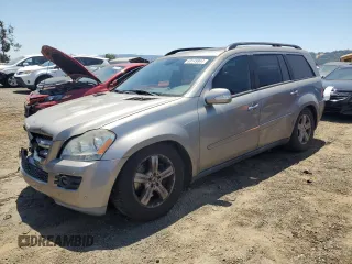 2007 Mercedes-Benz GL-Class with VIN 4JGBF71E97A195803, listed as a Copart auction lot 63149844 with 129,708 mi miles and Salvage Title. Bid and sale history available at carsss.com. Image 1.