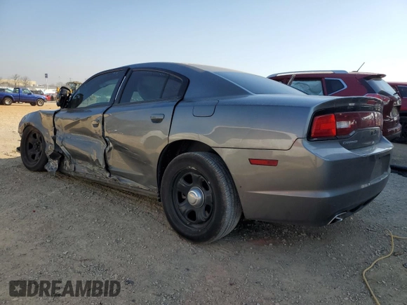 2012 Dodge Charger Police with VIN 2C3CDXAT3CH144424, listed as a Copart auction lot 48874265 with 96,312 mi miles and Salvage Title. Bid and sale history available at carsss.com. Image 2.