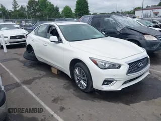 2022 Infiniti Q50 Luxe with VIN JN1EV7BP2NM311118, listed as a IAAI auction lot 42310842 with 21,825 mi miles and . Bid and sale history available at DreamBid. Image 1.
